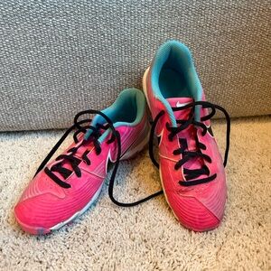 Nike Vibrant Pink and Teal Softball cleats